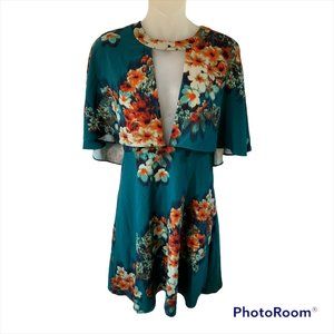 ABS By Allen Schwartz Womens Teal A Line Dress 6